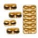 10Pcs Face-Shaped Eyelash Trays - Portable PVC Lash Packaging Boxes for False Eyelashes | Durable & Stylish Storage - Gold - Buy Online on GoSupps.com