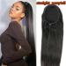 Ponytail Extensions Human Hair Ponytail Extension Drawstring Straight Ponytail Hairpiece Brazilian Remy Hair Ponytail Clip in Straight Ponytail Hair Extension for Women for Women (Color : Natural Col 16inches Natural Color - Buy Online on GoSupps.com