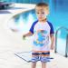 Buy AMZTM Baby Boys UV Protection Dinosaur Swim Set | White Swim Shorts & Swimwear for Kids - International Shipping Available - Buy Online on GoSupps.com