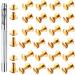 60 Pairs 3 Sizes Brass Chicago Screws Leather Rivets Belt Screw Solid Brass Chicago Screws Binding Stud Screws Leather Fasteners Rivets Belt Strap Screw with Hole Punch Tool for DIY Jean (Gold)