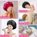 4pcs Satin Silk Bonnet Set for Curly Hair - Night Sleep Cap for Women (Black Red Gold Silver) - Buy Online on GoSupps.com