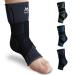med-fit Stride-Flex Ankle Support 3D fabric technology 360 degrees of compression. Ideal for Ligament Damage Sprained Ankle Plantar Fasciitis Joint Pain and Tendonitis (1 Black Medium) Medium Black 1