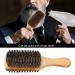 Wooden Beard Brush for Men - Double-Sided Facial Hair & Multifuntional Shaving Brush (Black) | Best Grooming Tool for Smooth Beards - Buy Online on GoSupps.com