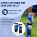 Hudora Goalkeeper Gloves for Kids & Teens - Padded Foam Back Football Gloves in S/M with Velcro Fastener - Buy Online on GoSupps.com