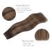 Shop 35cm 80g Balayage Real Hair Extensions - Dark Brown to Chestnut Brown Sew-In Wefts - Buy Online on GoSupps.com