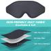 EasyVibe 3D Sleep Mask - Light Blocking Eye Mask with Adjustable Buckle | Soft Breathable Shade for Side Sleepers & Travel Yoga | Comfortable Black Sleeping Mask - Buy Online on GoSupps.com