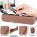 Qetlavee Portable Cosmetic Bag Set - 2stk Makeup Brush Organizer with Silicone Holder & Makeup Sponge Holder - Travel Essential for Makeup Brushes (Brown) - Buy Online on GoSupps.com