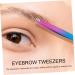 VINTORKY Stainless Steel Eyebrow Tweezers Eyebrow Clips Tweezers for Women Eyebrow Tools Beauty Accessories Travel Eyebrow Clamp Beauty Tool Women Eyebrow Clip Eyebrow Tweezer with Brush - Buy Online on GoSupps.com