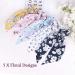 12 Pcs Chiffon Floral Hair Scarf Scrunchies - Vintage Ponytail Holder & Hair Bands for Women Girls - Buy Online on GoSupps.com