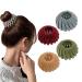 Beaumoment Bird Nest Magic Hair Clip Bird Nest Hair Clip Bird Nest Hair Clips for Women Expandable Ponytail Holder Hair Pin (4ColorsB)