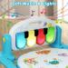 UNIH Baby Gym Play Mat with Kick and Play Piano, Water Mat, Tummy Time Mat - Musical Light Activity Center for Infants, Toddlers - Blue - Buy Online on GoSupps.com
