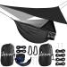 Camping Hammock with Rainfly Tarp, Hammocks Tent with Mosquito Net for Camping, Single & Double Portable Nylon Backpacking Hammock Bundle Kit for Outdoor, Indoor, Beach, Backyard, Patio - Hold 772lbs