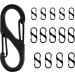 FCSNJH Mini Carabiner Set - 15 Pieces Double Hooks (30mm 40mm 50mm) - Black Small Carabiners for Outdoor & Everyday Use - Buy Online on GoSupps.com