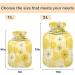 NAANLE 2L Hot Water Bottle with Abstract Flower Dandelion Cover - Ideal for Menstrual Cramps Pain Relief & Heat Therapy | Large Transparent Design - Buy Online on GoSupps.com