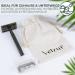 Buy Velzur Razor Plane Set - 5 Blades Travel Bag Stainless Steel Plastic-Free Unisex | Premium Safety Razor in Anthracite - Buy Online on GoSupps.com