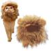 Lion mane caps lion wig litter clothing dress dress with sifted and furry hair washable lion's thermal costum convenient pet-wing costum lion manure accessories for Easter-Festival party act