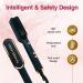 Black Hair Straightener Brush - Ionic Hair Styling Tool Fast Heating 5 Temp Settings Anti-Scald & Auto-Off Safety - Professional Hair Care for Women - Buy Online on GoSupps.com