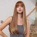 HAIRCUBE Long Brown Wigs for Women | Highlights Straight Fringe Daily Wear - Buy Online on GoSupps.com
