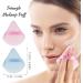 Set of 2 Triangle Makeup Powder Puff - Soft Velour Pads for Loose Powder & Foundation Cosmetics (Pink & Blue) - Buy Online on GoSupps.com