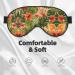 Ultra-Soft Light-Blocking Eye Mask - Hojas Tropicales Y Flores Print for Restful Sleep & Comfort | International Shipping Available - Buy Online on GoSupps.com