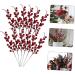 HOMSFOU 48 Pcs Artificial Red Berry Stem Xmas Winter Twig Red Berry Branch Red Berry Decor Red Berry Stems Artificial Branches Flower Arrangement Decorations Small Fruit Christmas Pvc - Buy Online on GoSupps.com