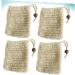 SOESFOUFU 4pcs Bubble Maker Bag Soap Holder Foaming Net Facial Net Face Washing Bag Yellow - Buy Online on GoSupps.com