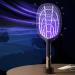 Electric Fly Swatter Racket Powerful Swatter 2 in 1 Electric Fly Killer Rechargeable Killer Lamp Portable Fly Killer Lamp for Indoor and Outdoor (Black) - Buy Online on GoSupps.com
