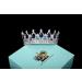 Vintage Royal Queen Teardrop Rhinestone Diadem Tiaras Crown - Silver Blue Stone | Wedding Hair Jewelry - Buy Online on GoSupps.com