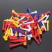 MUXSAM Professional Golf Tees Pack of 100 - 2-3/4 inch Random Color - Reduce Side Spin and Friction - Golfing Tees Bulk - Buy Online on GoSupps.com