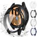 Tensea 4+4Pcs for Samsung Galaxy Watch 4 2021 & 5 2022 Screen Protector and Case 44mm Hard PC Bumper and Anti-Fog Tempered Glass Protective Film Face Cover Set for Watch4 Watch5 44 mm Accessories Galaxy Watch 5/4-44mm Clear/Black/Silver/Blue