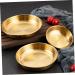 Zerodeko 3 Pcs Pickle Dish Flatware Korean Food Spices Snack Trays Plates Sauce Dish Soy Sauce Bowl Side Dish 13.5X13.5X2.5CMx3pcs Goldenx3pcs - Buy Online on GoSupps.com