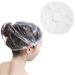 100 Pcs Disposable Shower Caps Extra Elastic Waterproof Shower Caps Clear Waterproof Plastic Shower Cap for Home Hotel Spa and Hair Salon Portable Travel