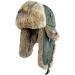 Real Rabbit Fur Trapper Hat - Men Women Winter Russian Ushanka Aviator Bomber Army Green - Large-X-Large - Buy Online on GoSupps.com