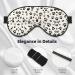 Bone and Paw Print Double-Sided Sleep Eye Mask | Soft Blindfold with Adjustable Strap | Light Blocking Black - Comfort for Travel & Sleep - Buy Online on GoSupps.com