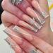 Wear Nail Art Long Butterfly Removable Fake Nail Patch
