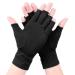 Arthritis Gloves Women Men Fingerless Compression Arthritis Gloves for Rheumatoid Tendonitis Osteoarthritis Typing and Daily Work(Black L)