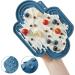 Ohmo Lick Mat for Dogs & Cats - 2 PCs Cute Cactus Design | Leak Mat for Puppy Fear Relief & Slow Feeding | Food-Grade Silicone (Dark Blue) - Buy Online on GoSupps.com
