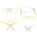 Eyekepper Titanium Rimless Round Anti Blue Light Glasses - Gold Lens 1.0x - Stylish Computer Reading Eyewear - Buy Online on GoSupps.com