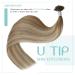 Youngsee Ombre Bonding Extensions - Real Hair U-Tip Brown to Blonde 50cm | Premium Quality 50g #8A/60/8A - Buy Online on GoSupps.com