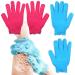 Exfoliating Bath Gloves Body Scrub Loofah Sponge  Luxury Spa Hand Gloves Dead Skin Cell Remover Health Care Gloves  Shower Massage Scrubber and Improves Blood Circulation  2 Pairs