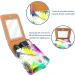 Travel Lipstick Organizer Case - Portable Makeup Bag with Mirror | Colorful Tropical Leaves Pattern - Buy Online on GoSupps.com