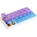 14 Compartment Pill Organizer Box - 7-Day AM/PM Medicine Reminder with Snap Lids for Pills & Vitamins | Inspirations - Buy Online on GoSupps.com