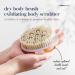 MainBasics Dry Body Brush - Exfoliating Body Scrubber with Boar Bristles for Skin Exfoliation, Circulation Boost, Cellulite Treatment, and Lymphatic Drainage - Buy Online on GoSupps.com