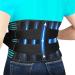 Waist Trainer & Lower Back Brace for Men & Women - Ergonomic Lumbar Support Belt & Posture Corrector | Mesh Fabric Medium Size Black - Buy Online on GoSupps.com