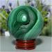 Natural Sphere Green Malachite Crystal Ball Natural Geode Hand Polished Gift Stone Home Decoration 1pc 350-370g - Buy Online on GoSupps.com