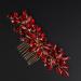 Teyglen Women's Red Rhinestone Bridal Hair Comb - Elegant Wedding Hair Accessory - Buy Online on GoSupps.com