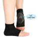 Soft Gel Heel Socks for Dry Hard Cracked Skin - Moisturizing Day/Night Care - 3 Pairs (Black) | Ventilated Open Toe Design - Buy Online on GoSupps.com
