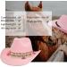 Gossifan Pink Western Cowboy Cowgirl Fedora Hat with Y-Tassel - Medium | Unisex Style - Buy Online on GoSupps.com