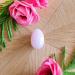 Egg from rose quartz small - perforated