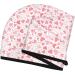 Hair Towel Wrap with Button - Quick Drying Towel Turban for Effortless Hair Care | Cute Hand Drawn Hearts Design - Buy Online on GoSupps.com